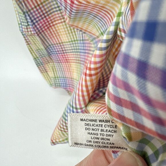 Cutter & Buck Shirt Mens XL Button Down Plaid Easter Spring Short Sleeves - Picture 7 of 9
